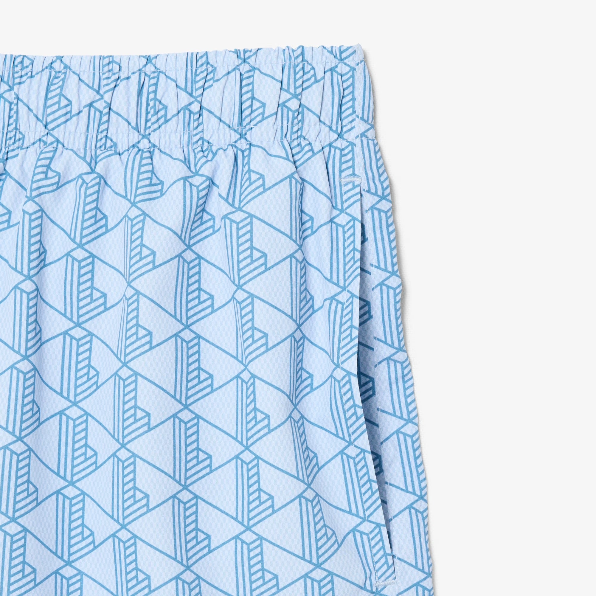 Lacoste MH9086 Jacquard Monogram Boxer Mare Blu Taglia S
