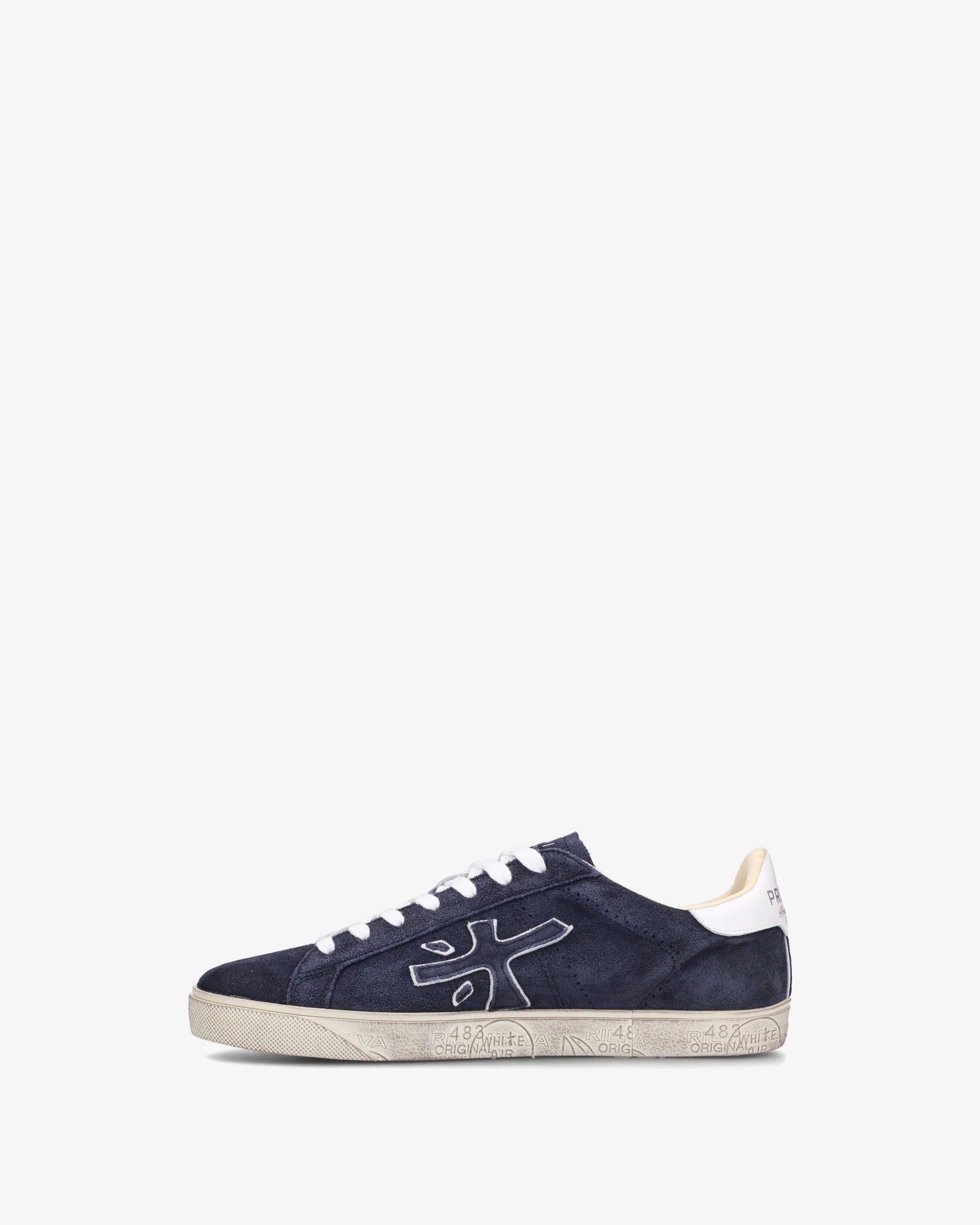Premiata Steven 6643 sneaker uomo blu scamosciata