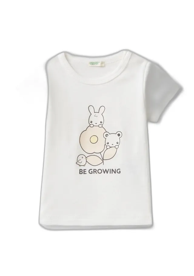 Benetton T-shirt Bimba 3i9wa1045 cotone taglia 50