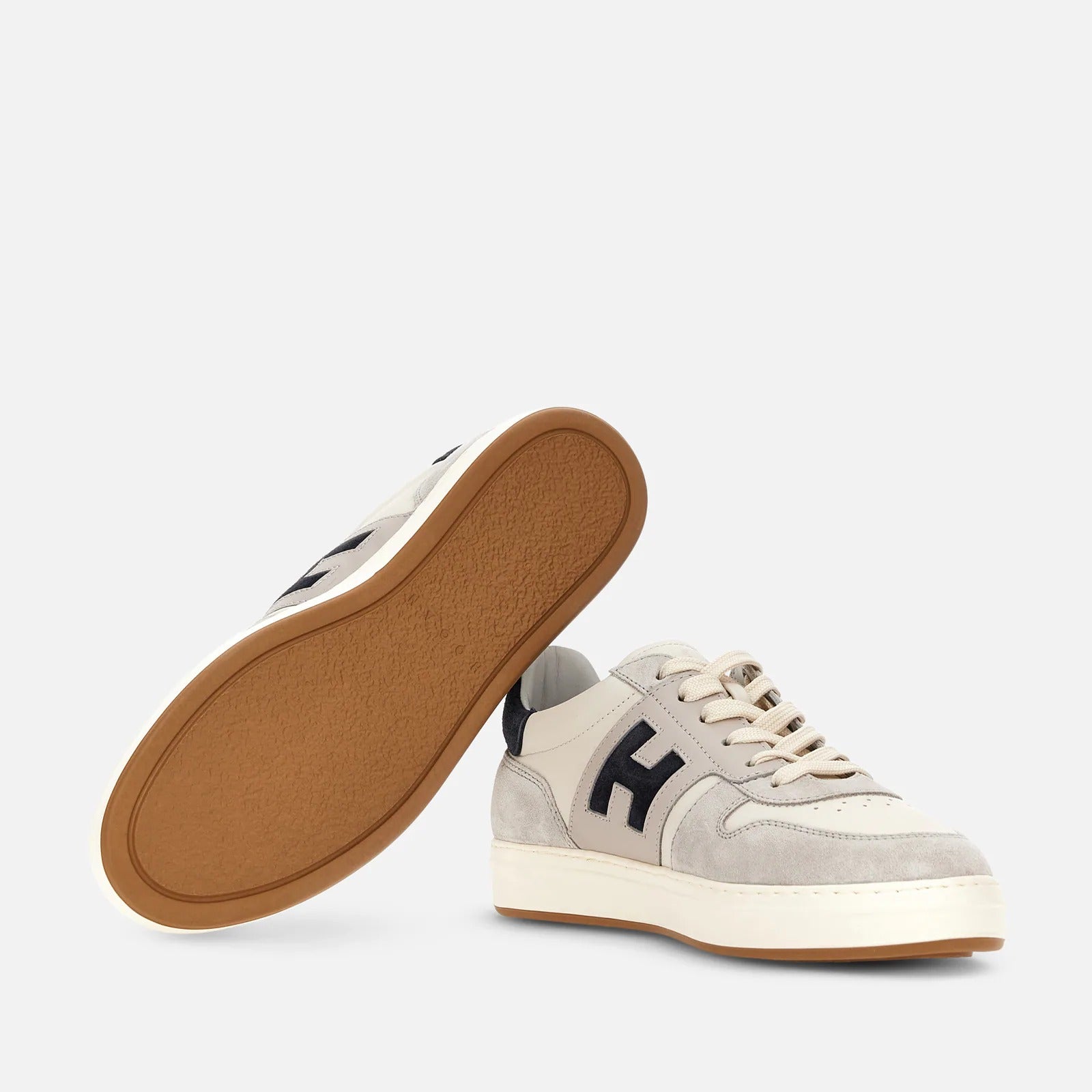 Hogan H-TV HXM6680 Sneakers Uomo Blu Avorio Nappa