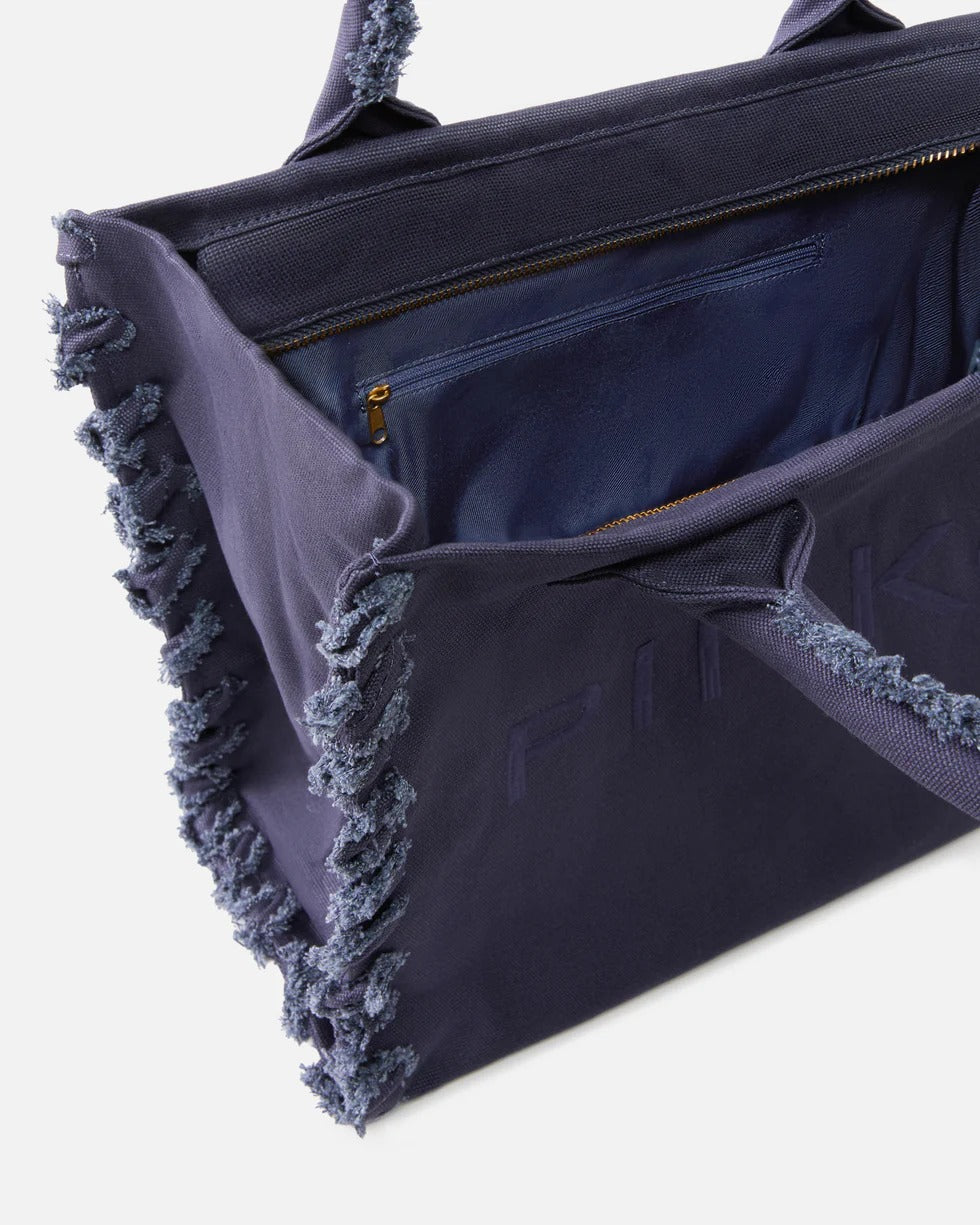 Pinko Beach Canvas Shopper tela viola