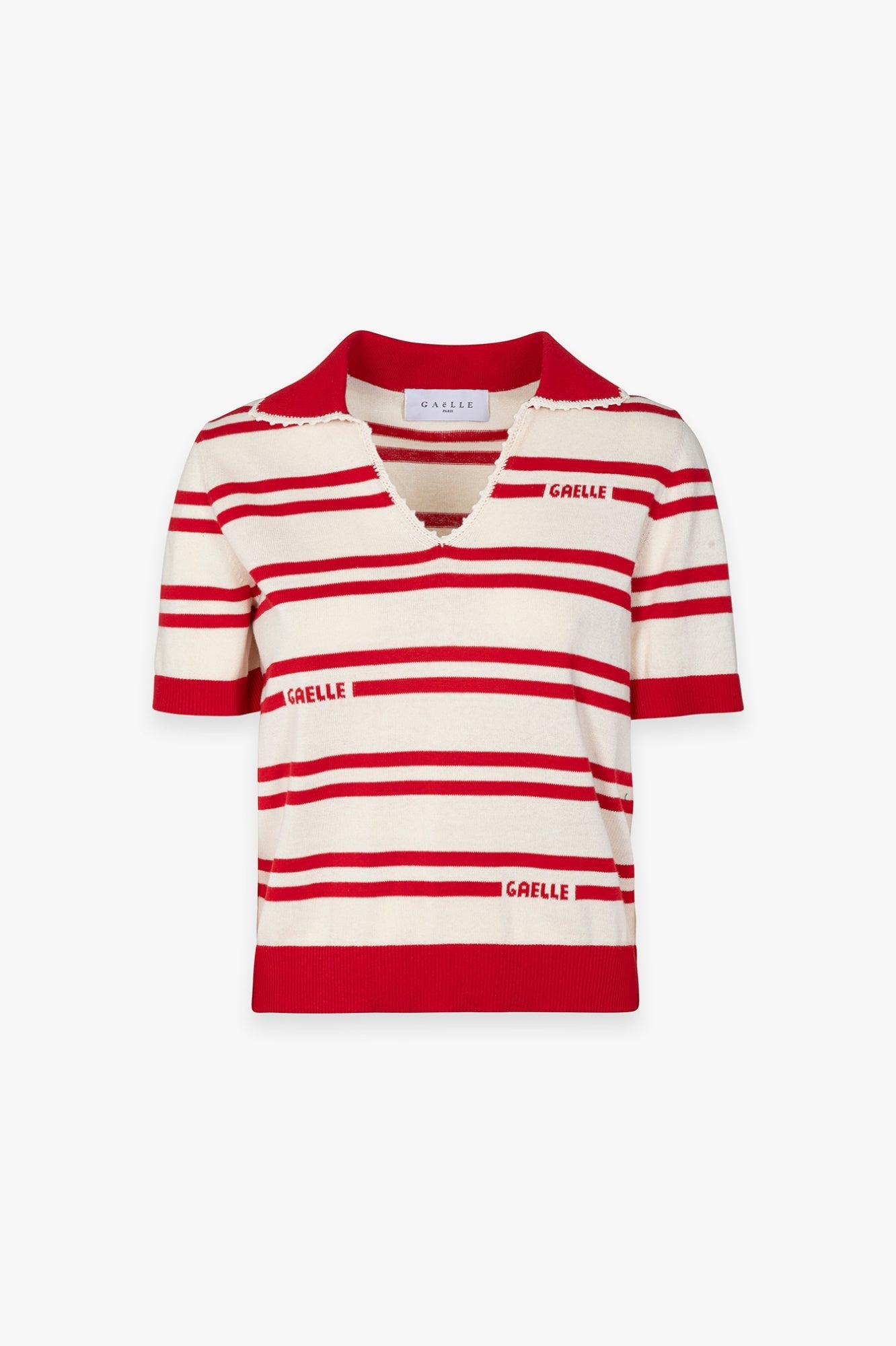 Gaelle Paris GAABW09414 Polo donna rosso righe