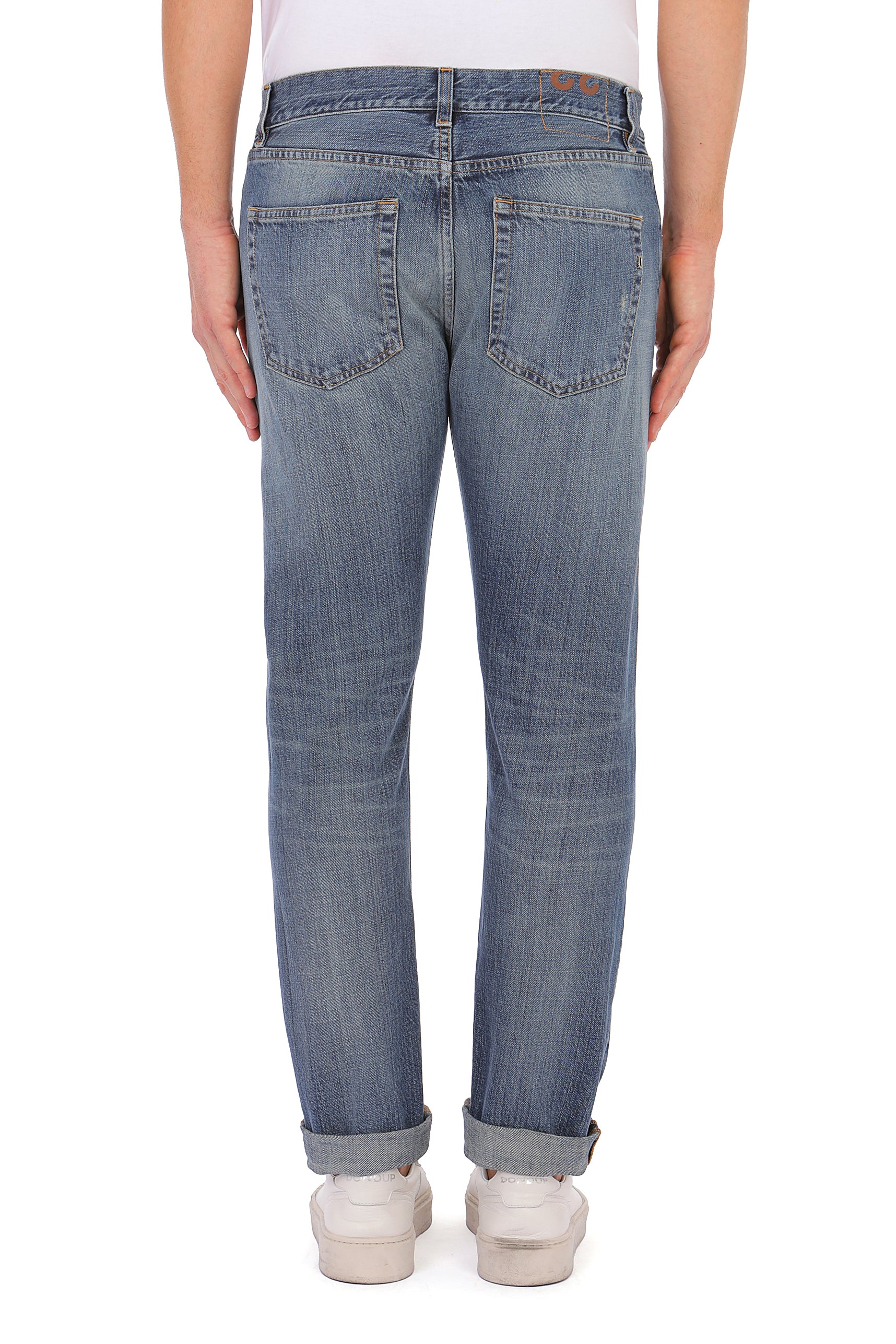 Dondup UP563 Jeans Uomo Icon Slim Blu Denim