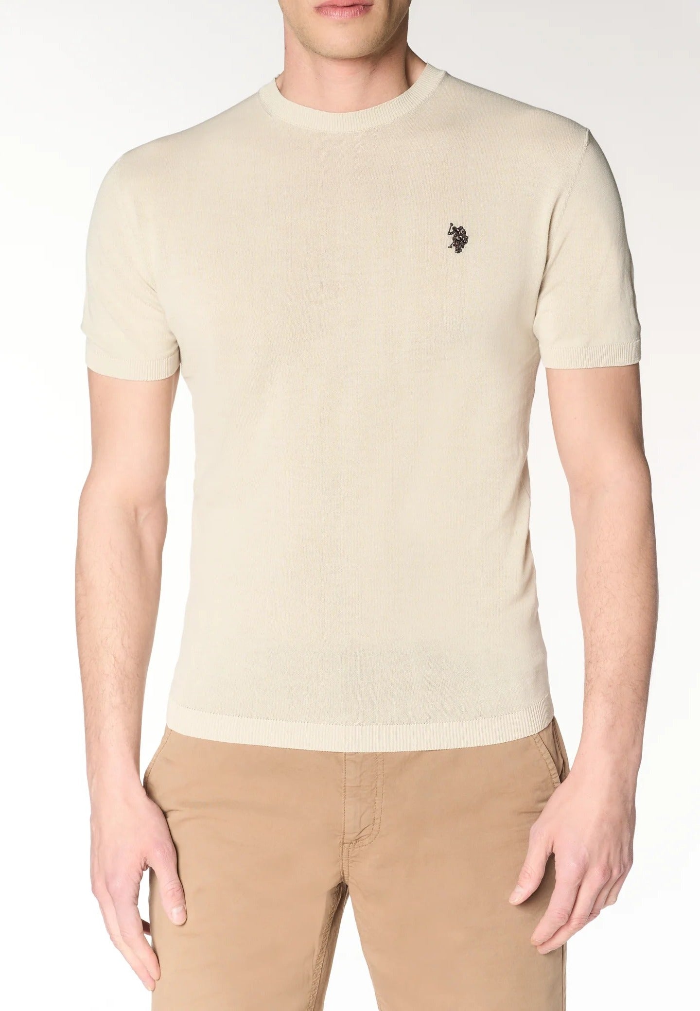 U.S. Polo ASSN. IKE US43173010 Maglia Uomo Beige Cotone