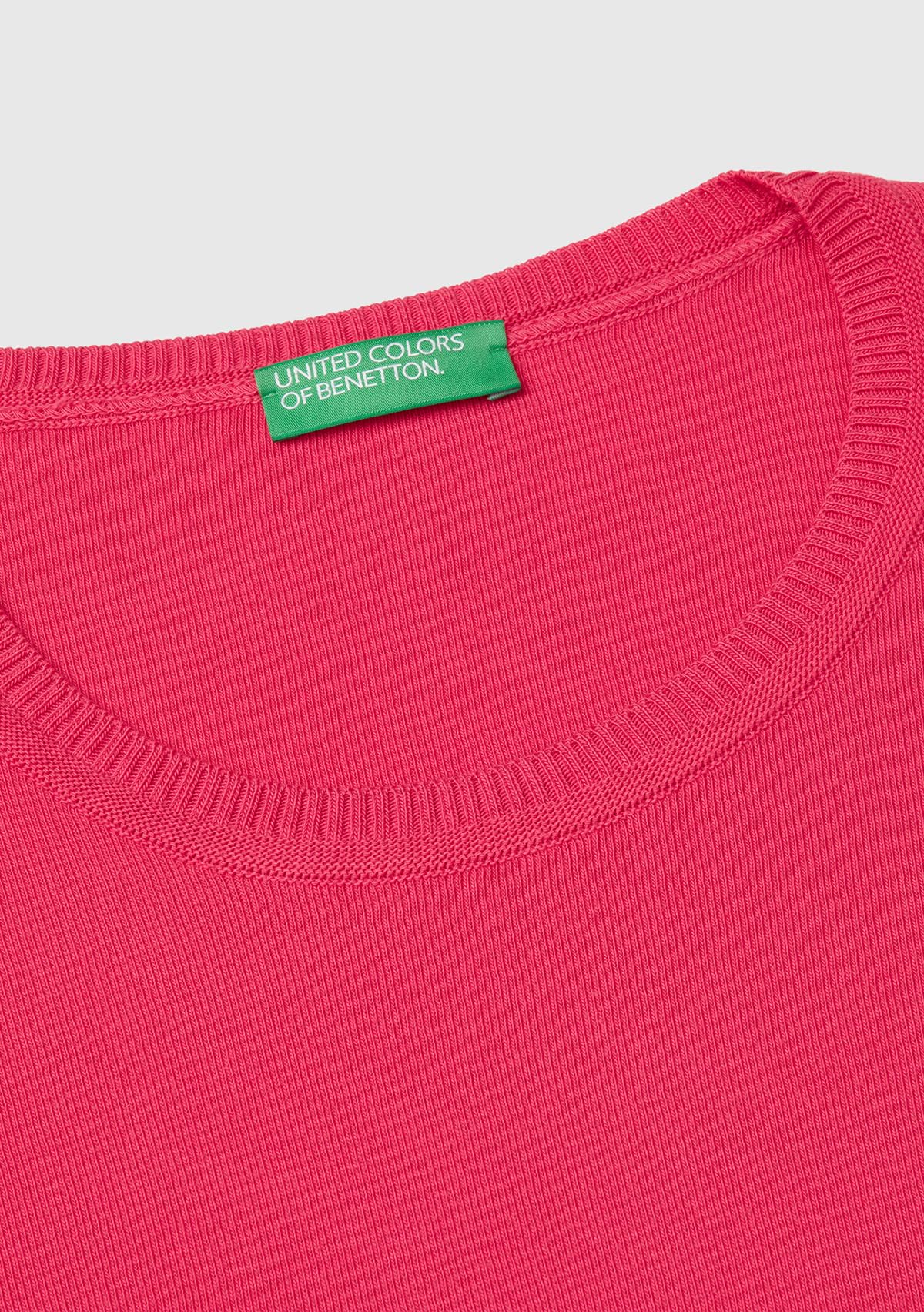 Benetton 1091d1m10 maglia donna girocollo tinta unita