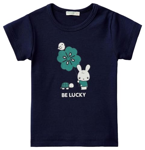 Benetton 3I9WA1045 T-shirt Bimbo Taglia 74 Cotone