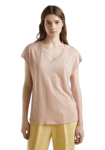 Benetton T-Shirt Donna Maglietta Cotone Jersey Manica Corta