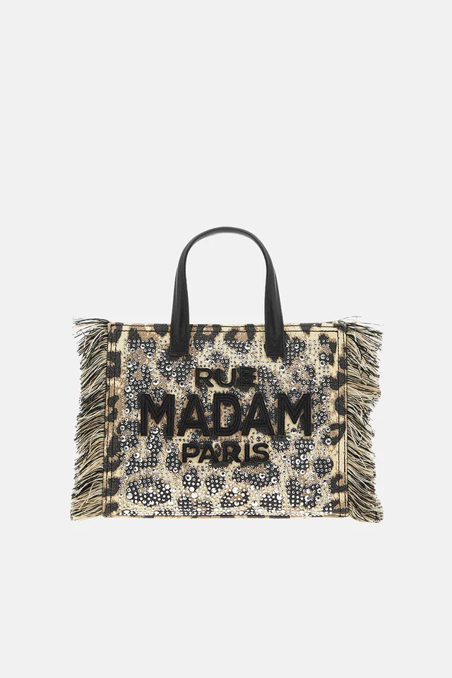 Rue Madam 1529 Casablanca Mini Tote Leopard Strass