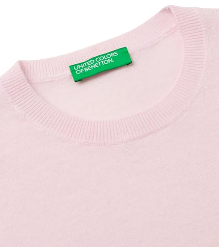 Benetton Maglieria G/C Maglione Girocollo Lana Merino Donna