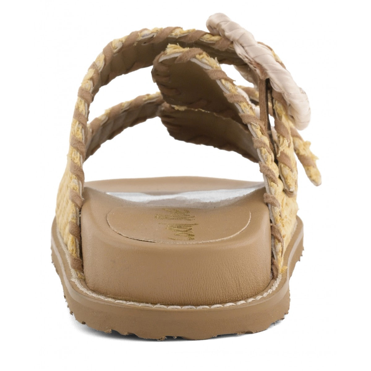 Coral Blue CB.K226 02 Sandalo Raffia Natural Pelle