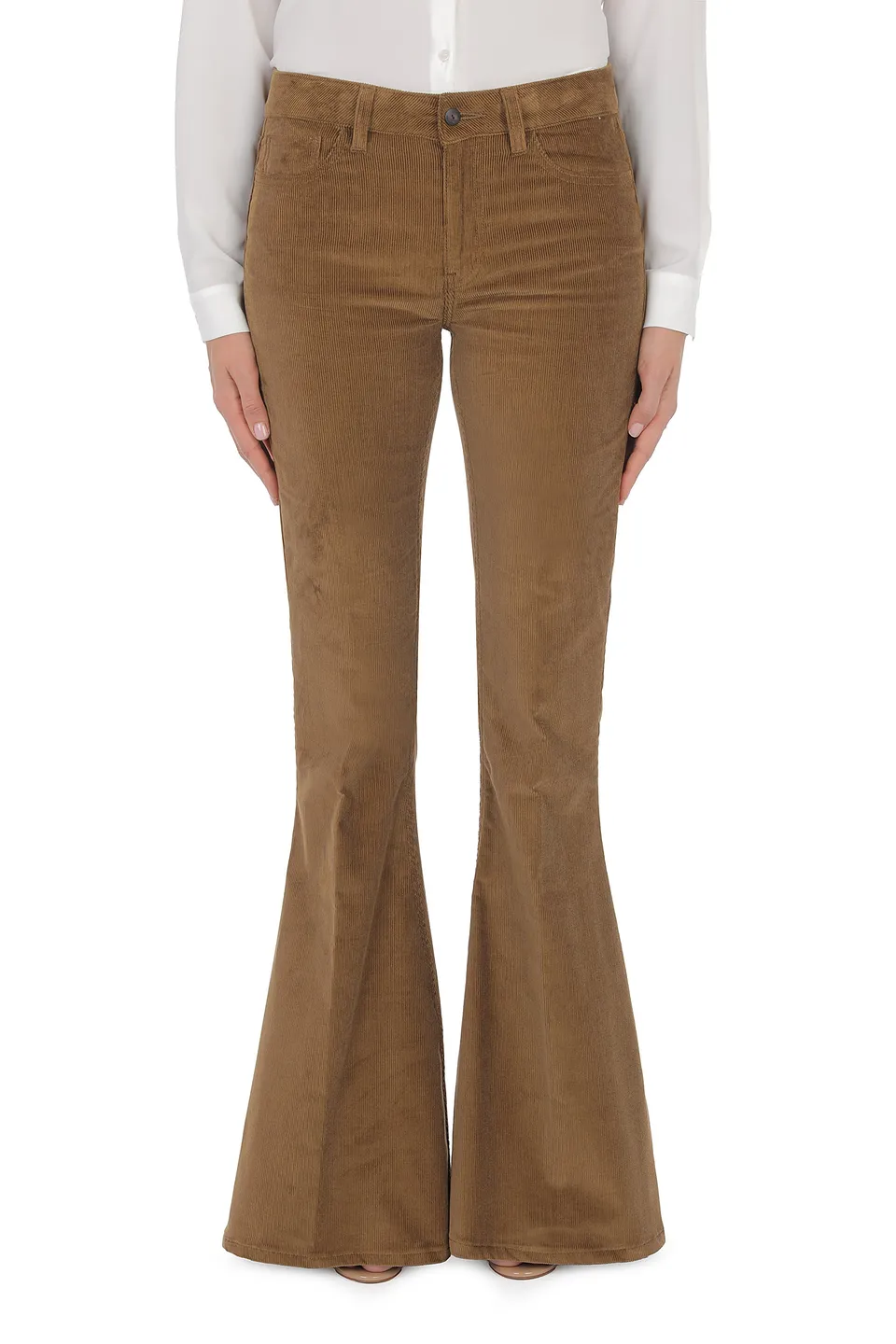 Dondup Karen DP858 pantalone donna cammello skinny velluto