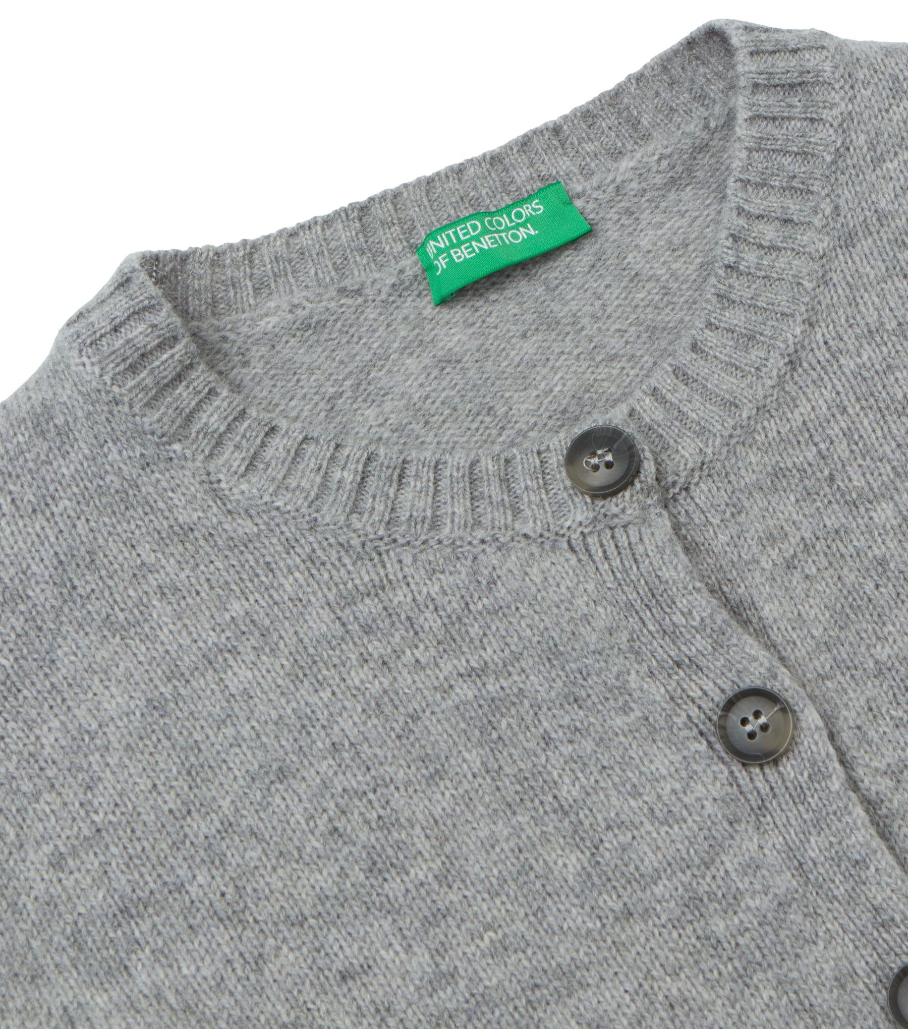 Benetton 103ME500L Cardigan Donna Grigio XXS