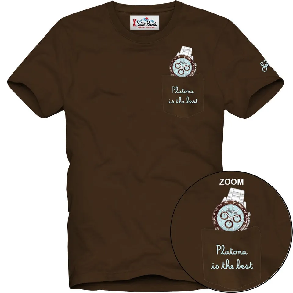 MC2 Saint Barth Connor 03269M T-Shirt Uomo Marrone Cotone