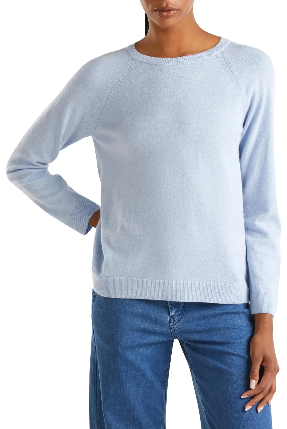 Benetton Maglieria maglia girocollo misto lana cashmere raglan