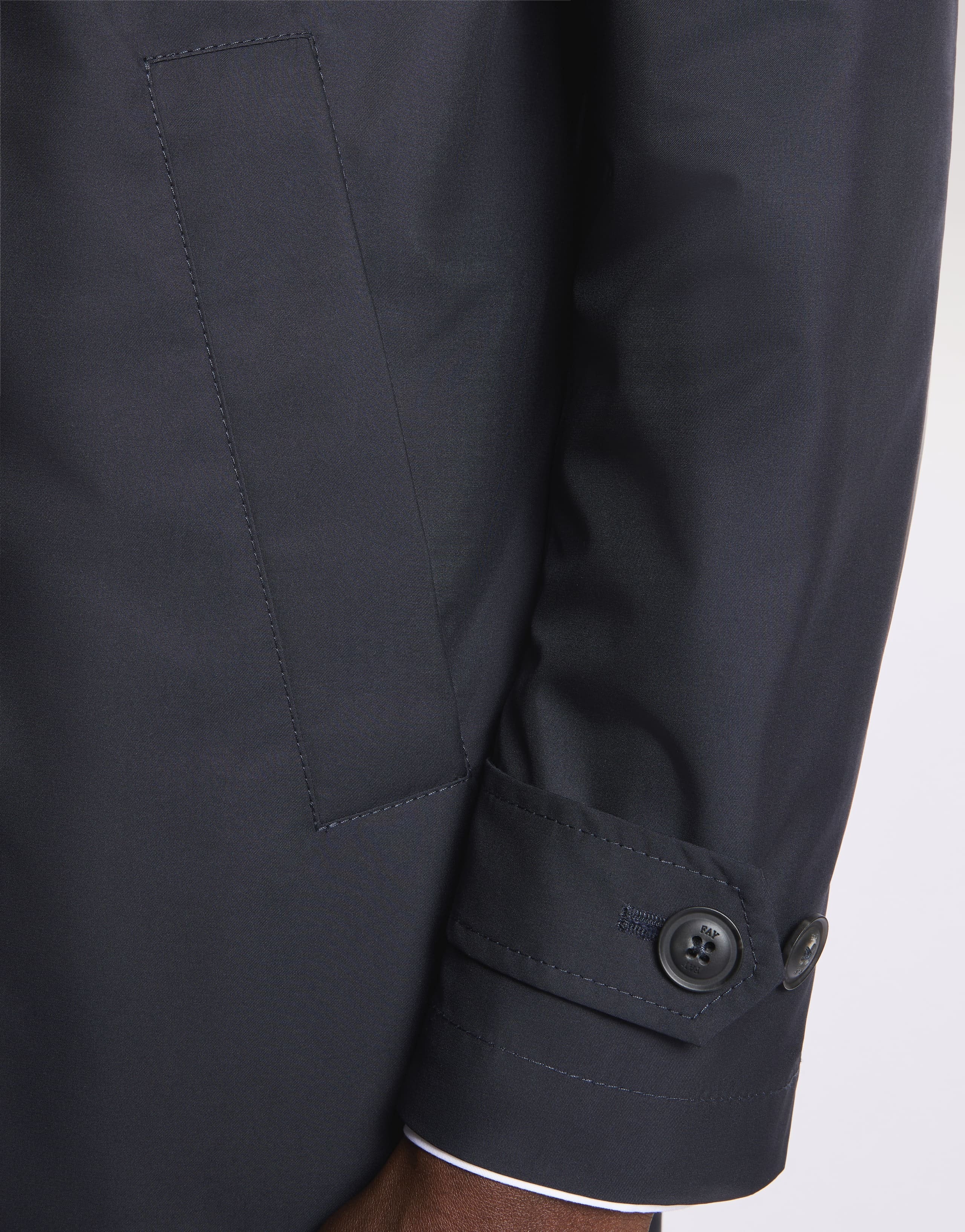 Fay Morning Coat NAM6252 cappotto uomo blu tecnico