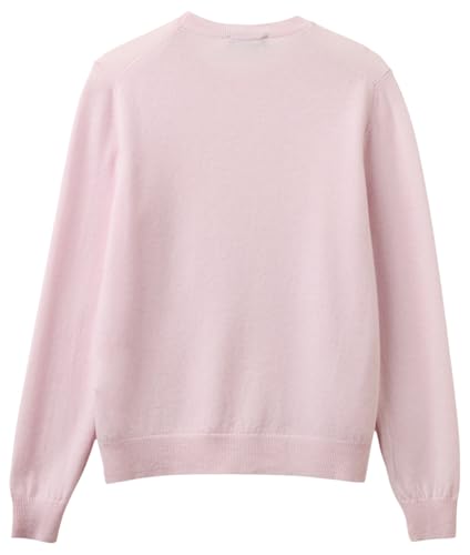 Benetton Maglieria G/C Maglione Girocollo Lana Merino Donna