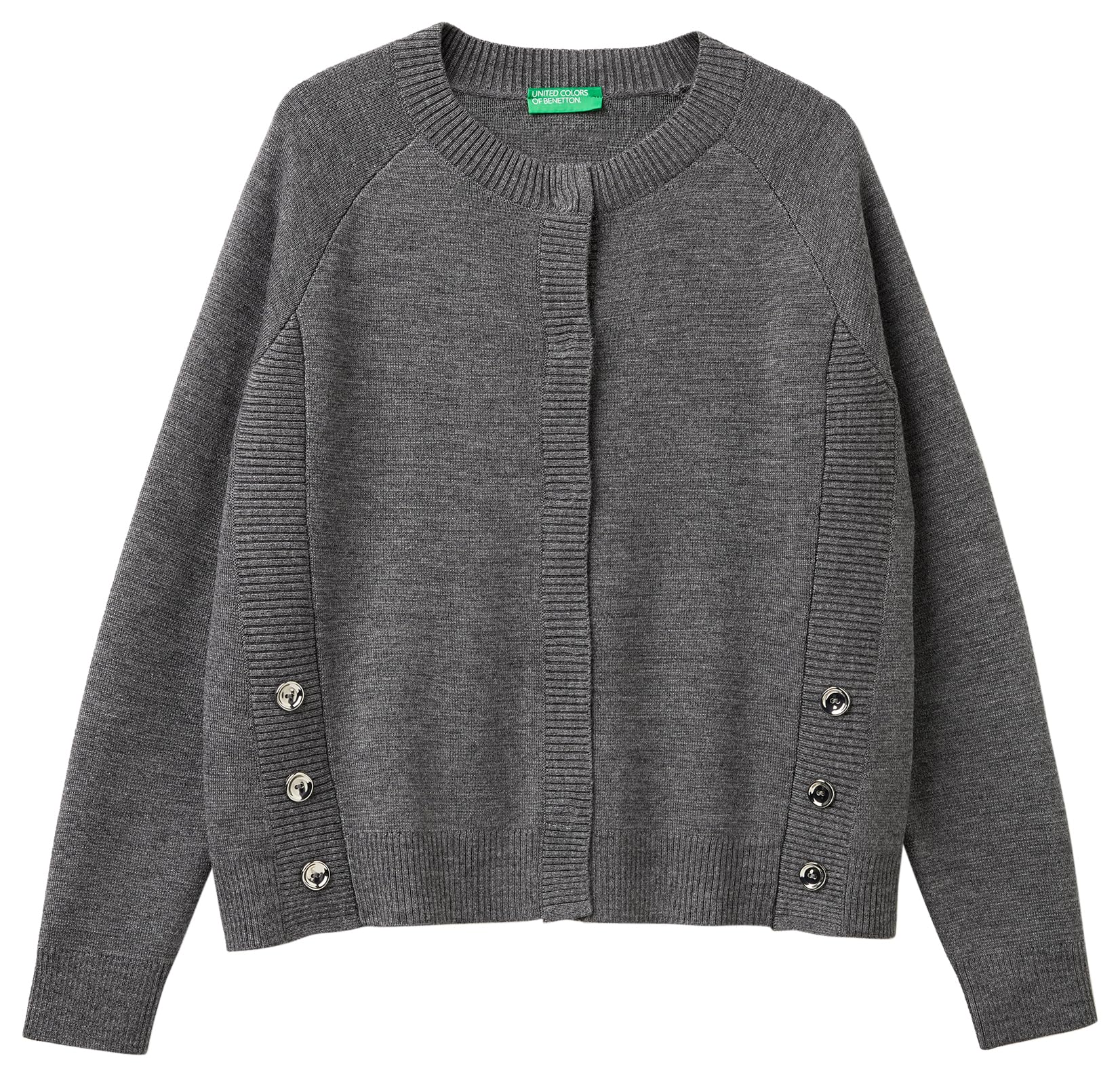 Benetton Maglieria 1j9yd10g0 Cardigan Donna XS Bianco