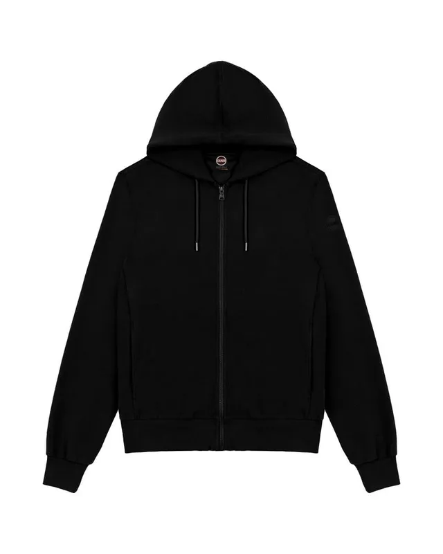 Colmar 6154R felpa uomo nera zip cappuccio cotone