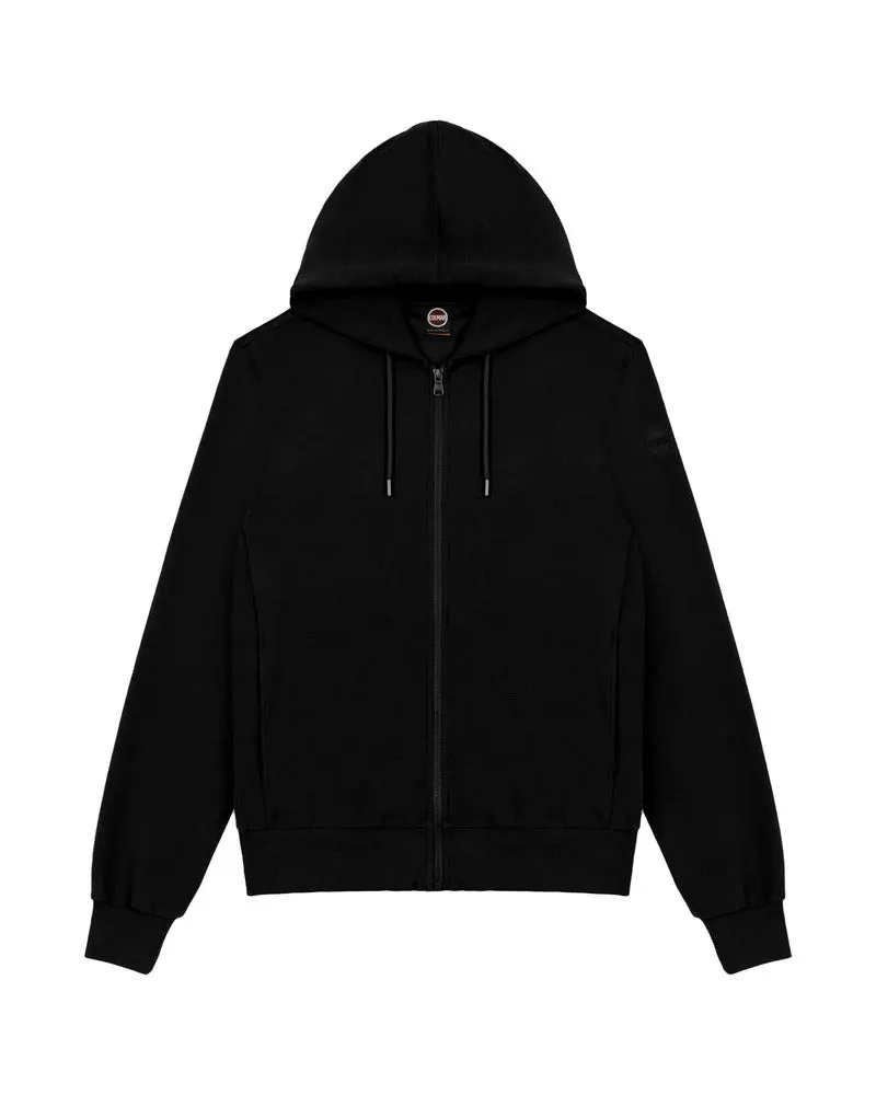 Colmar 6154R felpa uomo nera zip cappuccio cotone