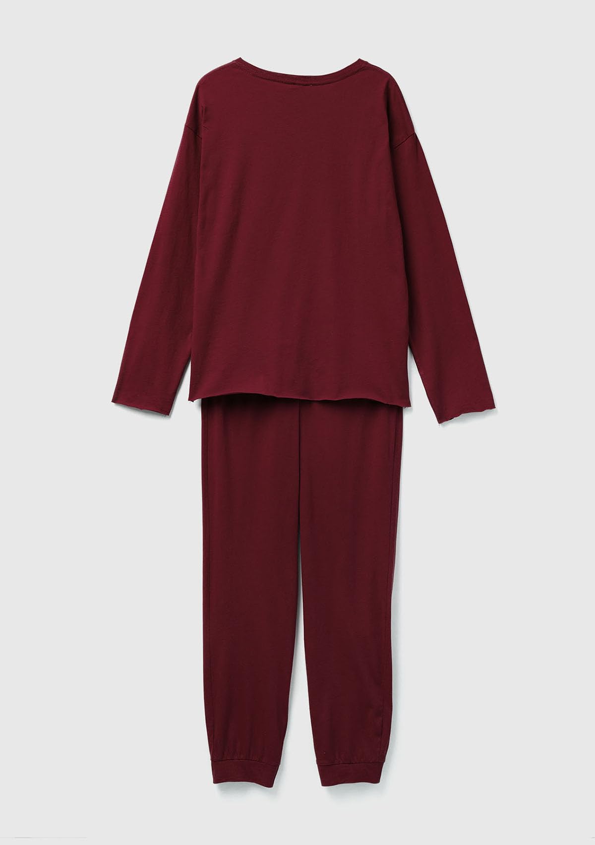 Benetton 35vb3p048 Set Pigiama Donna Cotone Taglia S Logo