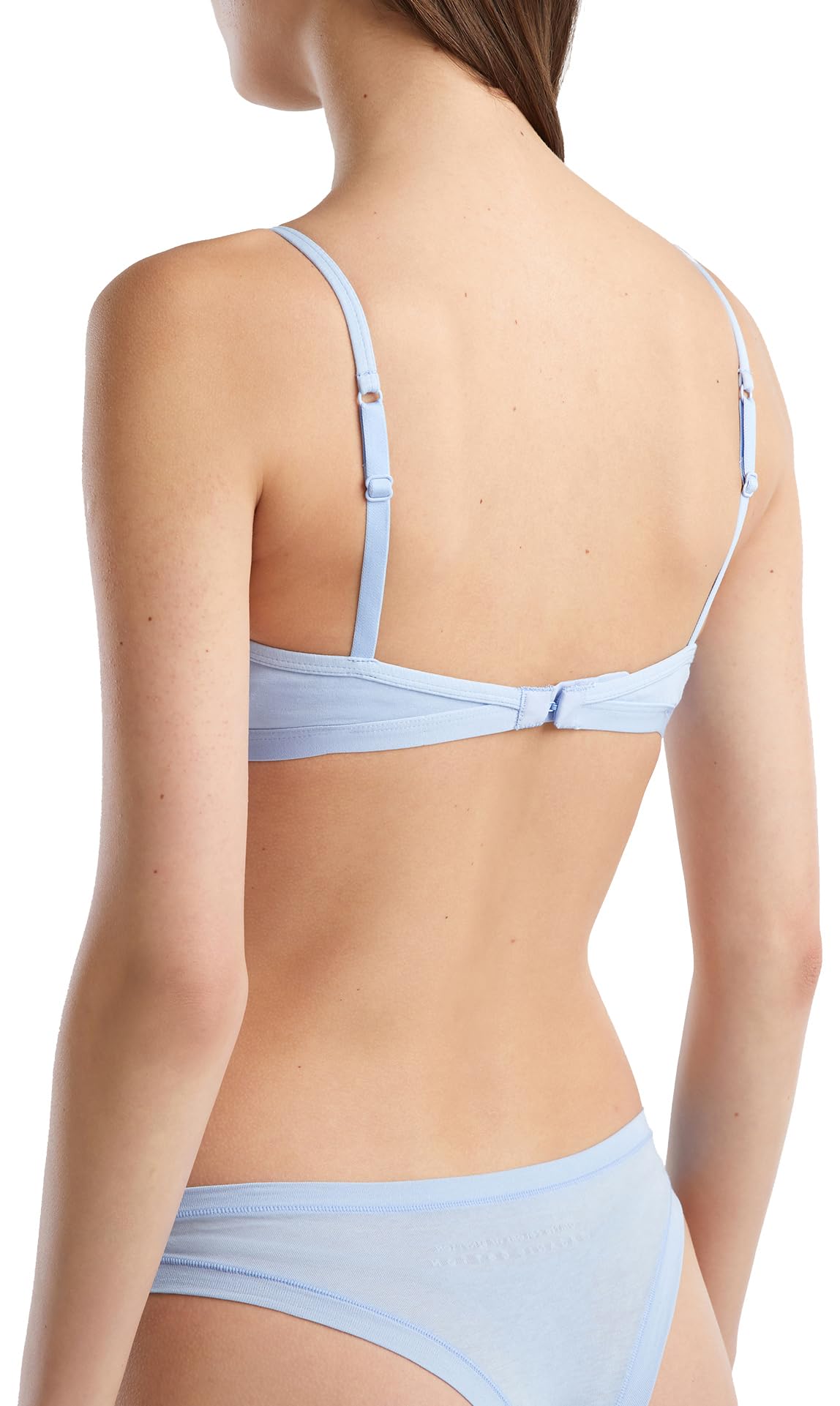 Benetton Triangolo Reggiseno Cotone Organico Celeste 2k3