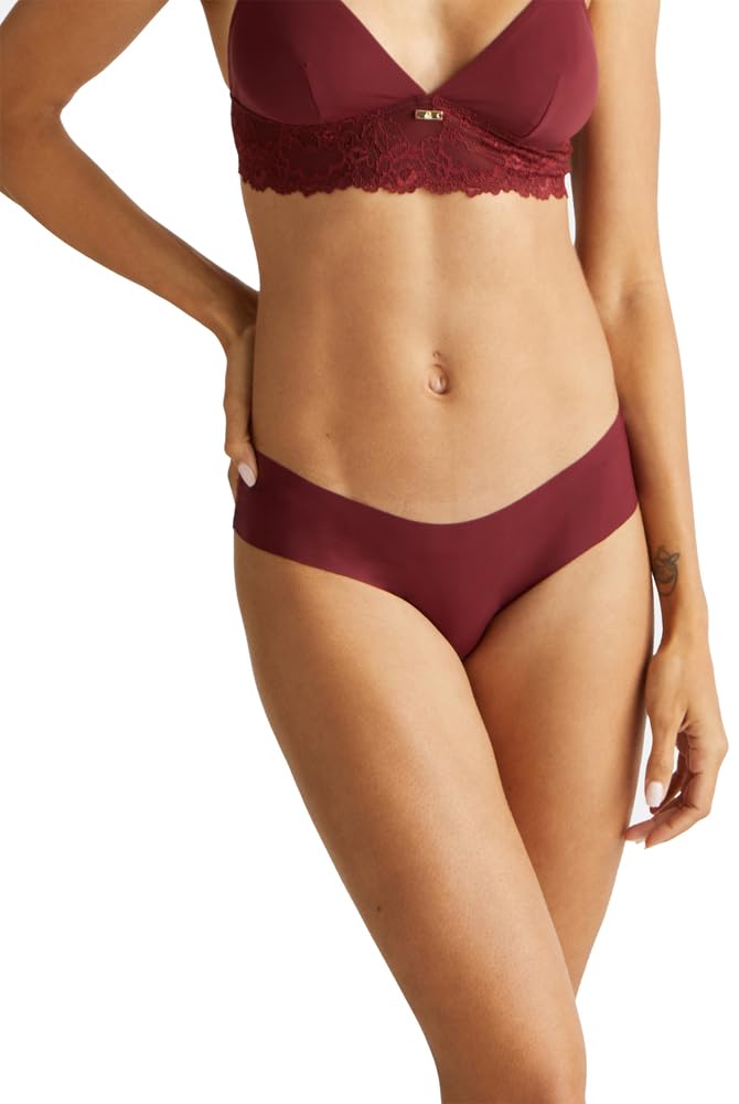 Benetton Slip Microfibra Pizzo Rosso