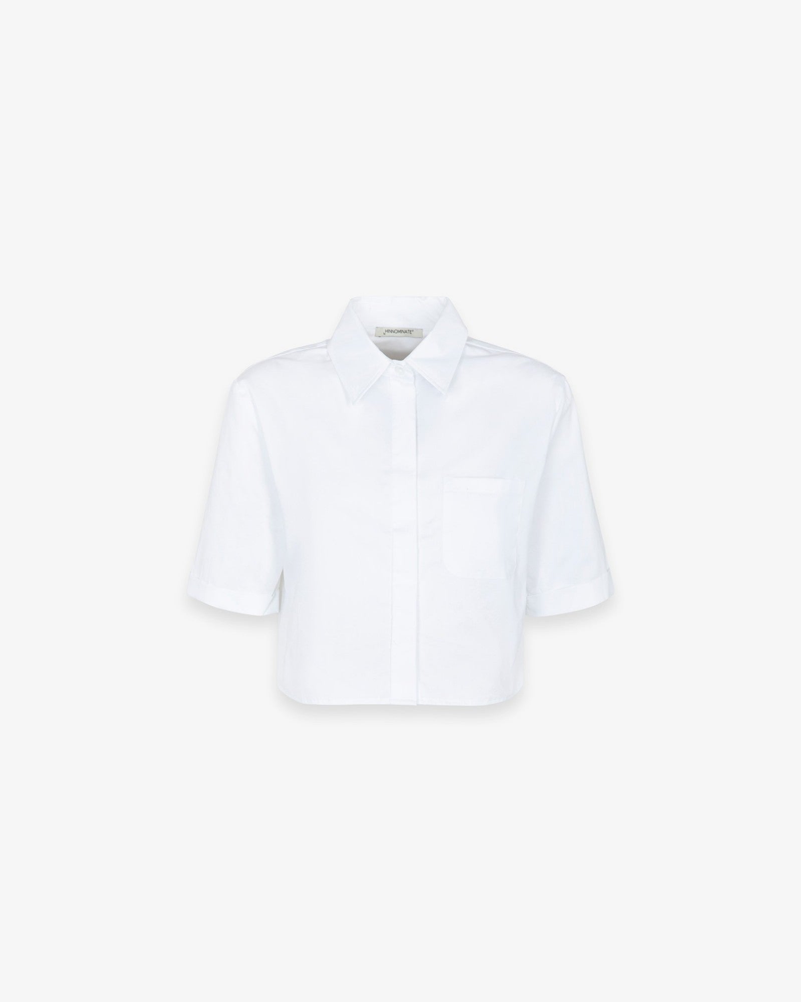 Hinnominate HMABW02589 Camicia Crop Bianco Cotone