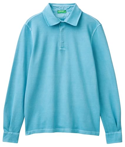 Benetton Polo Uomo XXL Piquet Cotone Blu
