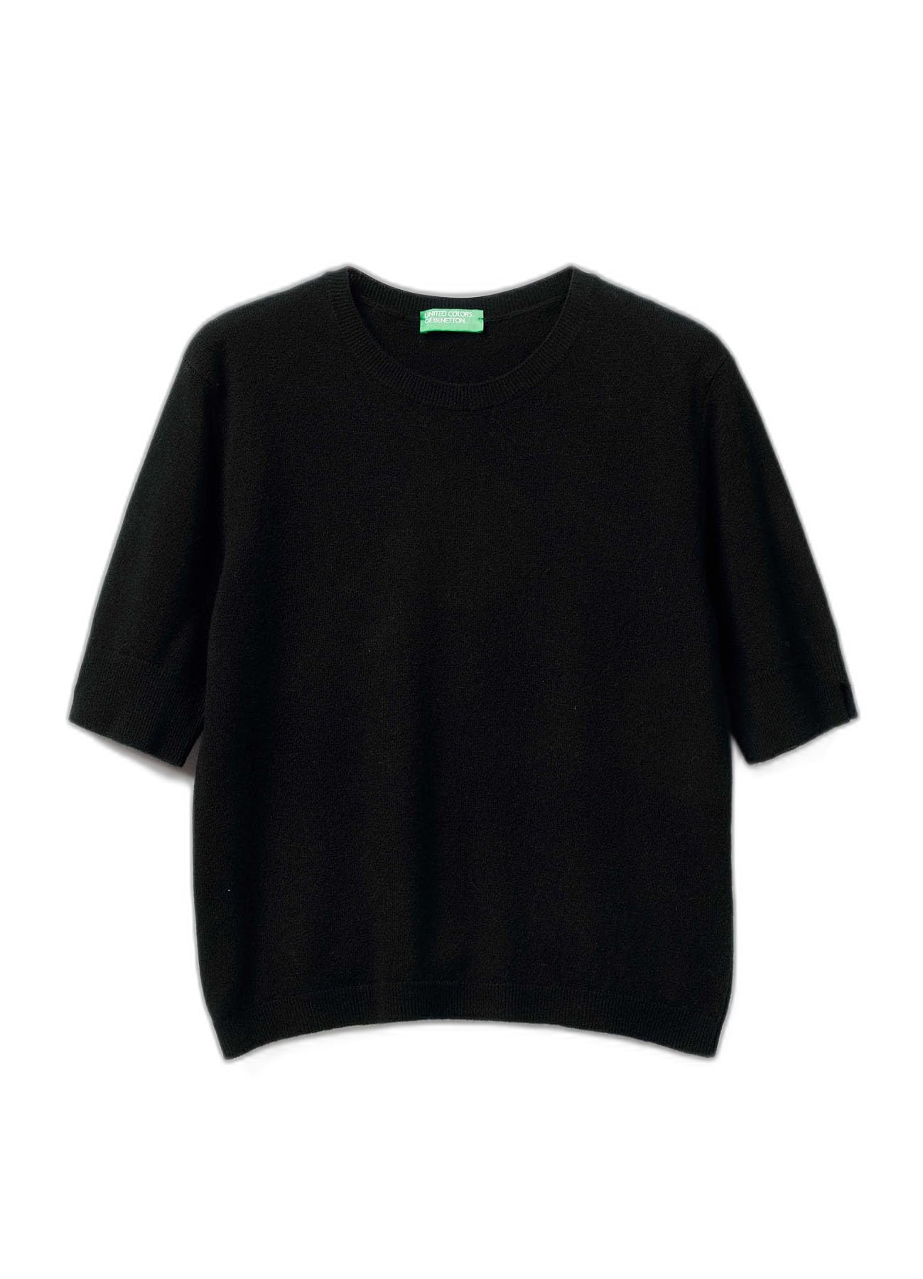 Benetton Maglieria Maglione Donna Verde manica corta regular