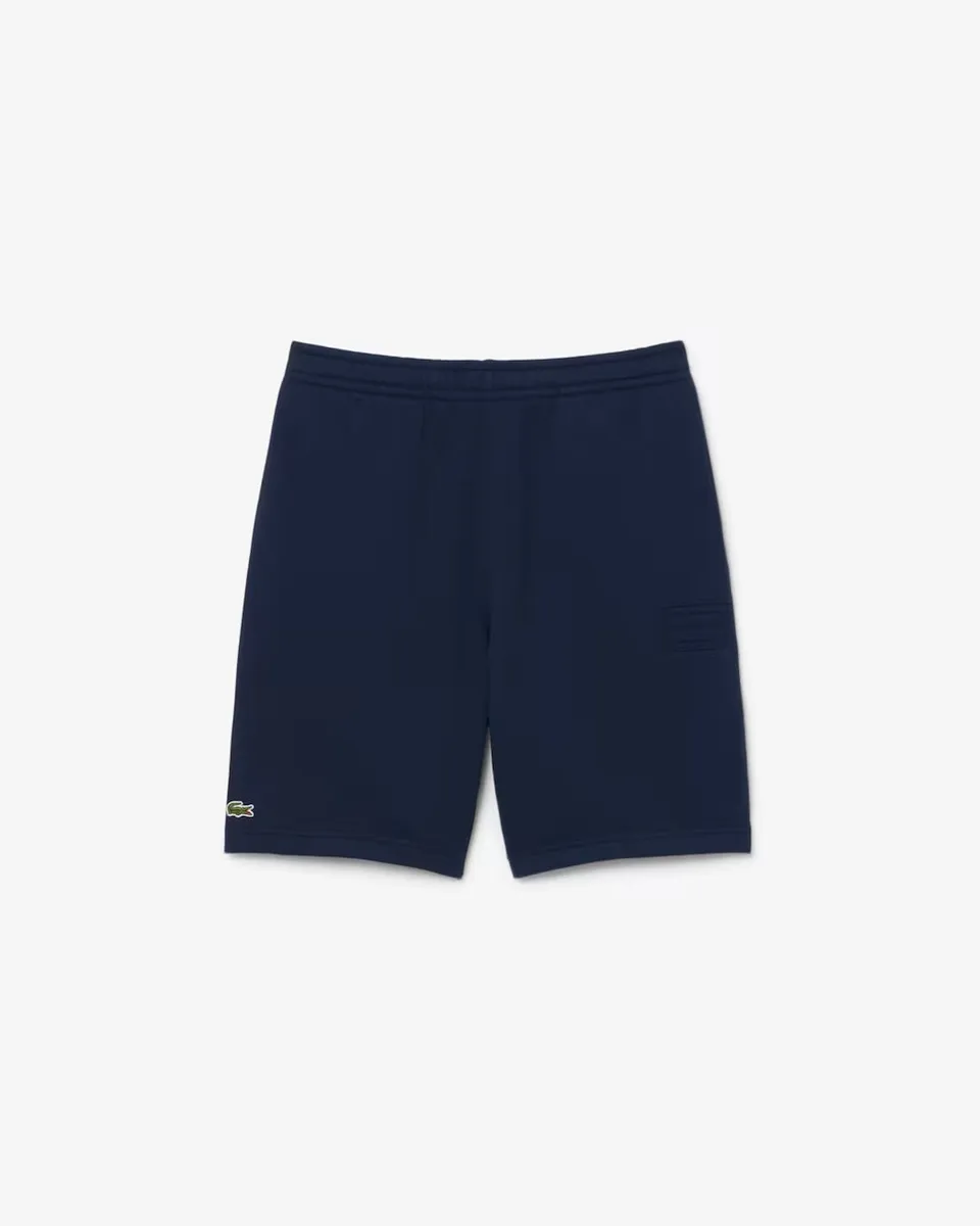 Lacoste GH0788 shorts cotone felpato blu navy