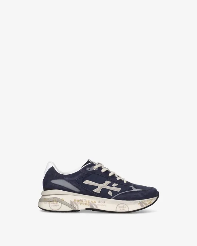 Premiata Moerun 7306 sneakers uomo blu tessuto mesh