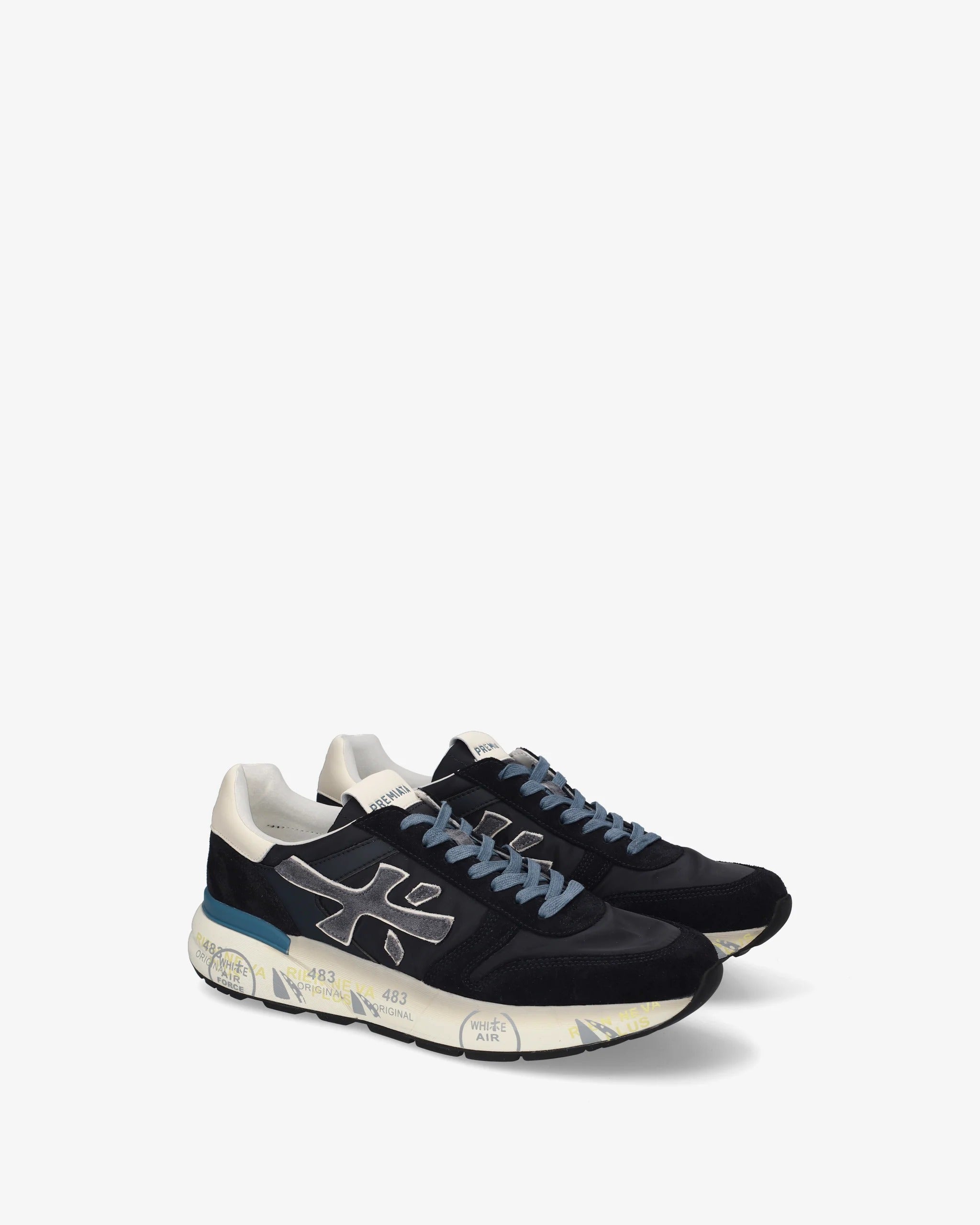 Premiata Mick 7716 Sneaker Uomo Blue Tessuto Suede