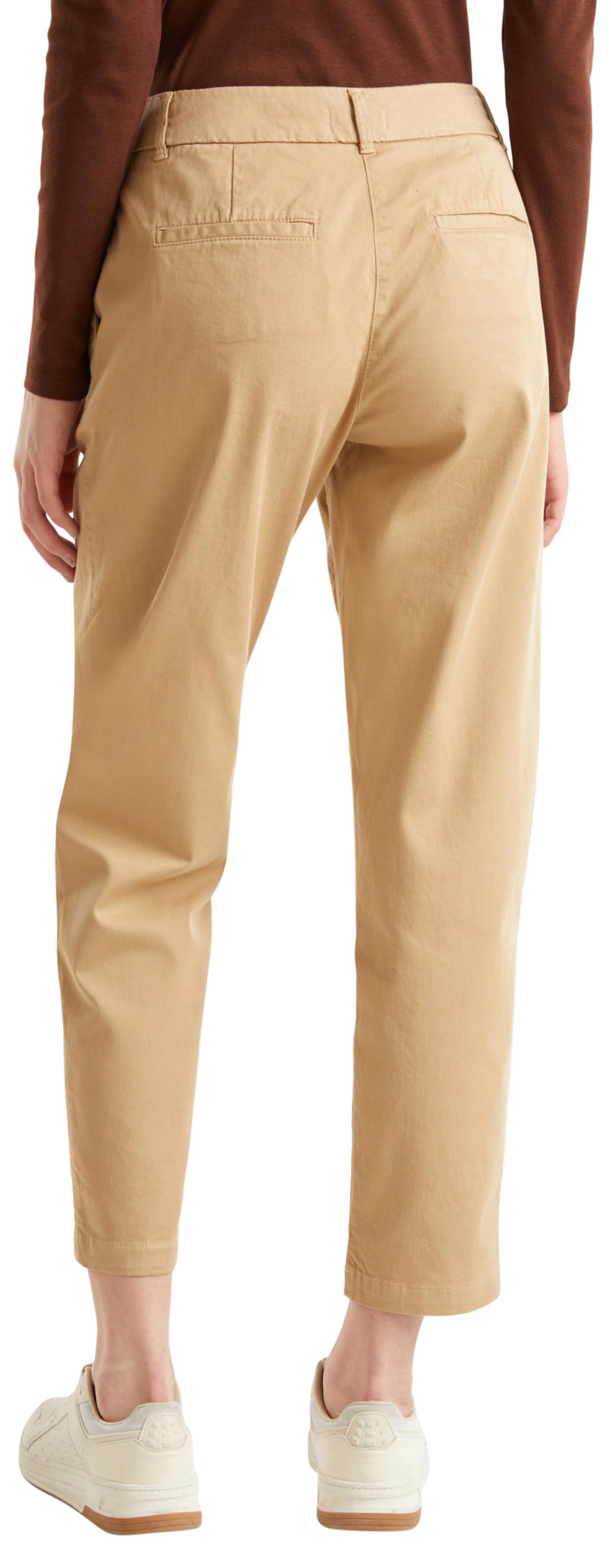 Benetton 4gd7df06u pantaloni donna taglia 42 gabardina stretch
