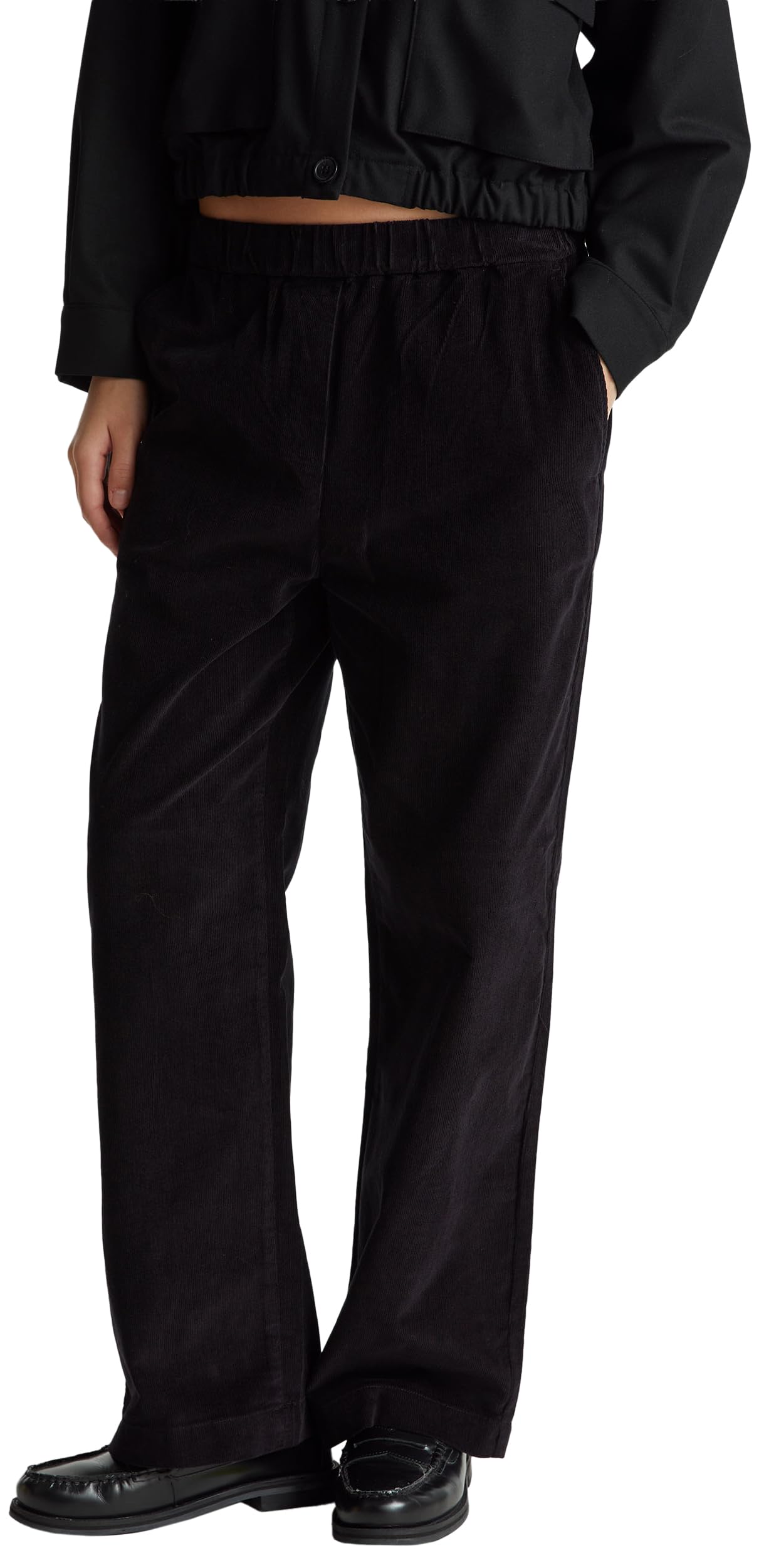 Benetton 494bdf0a7 Pantaloni Donna Neri Velluto