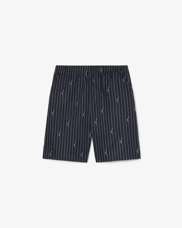 Lacoste GH1964 shorts noir Blanc twill righe