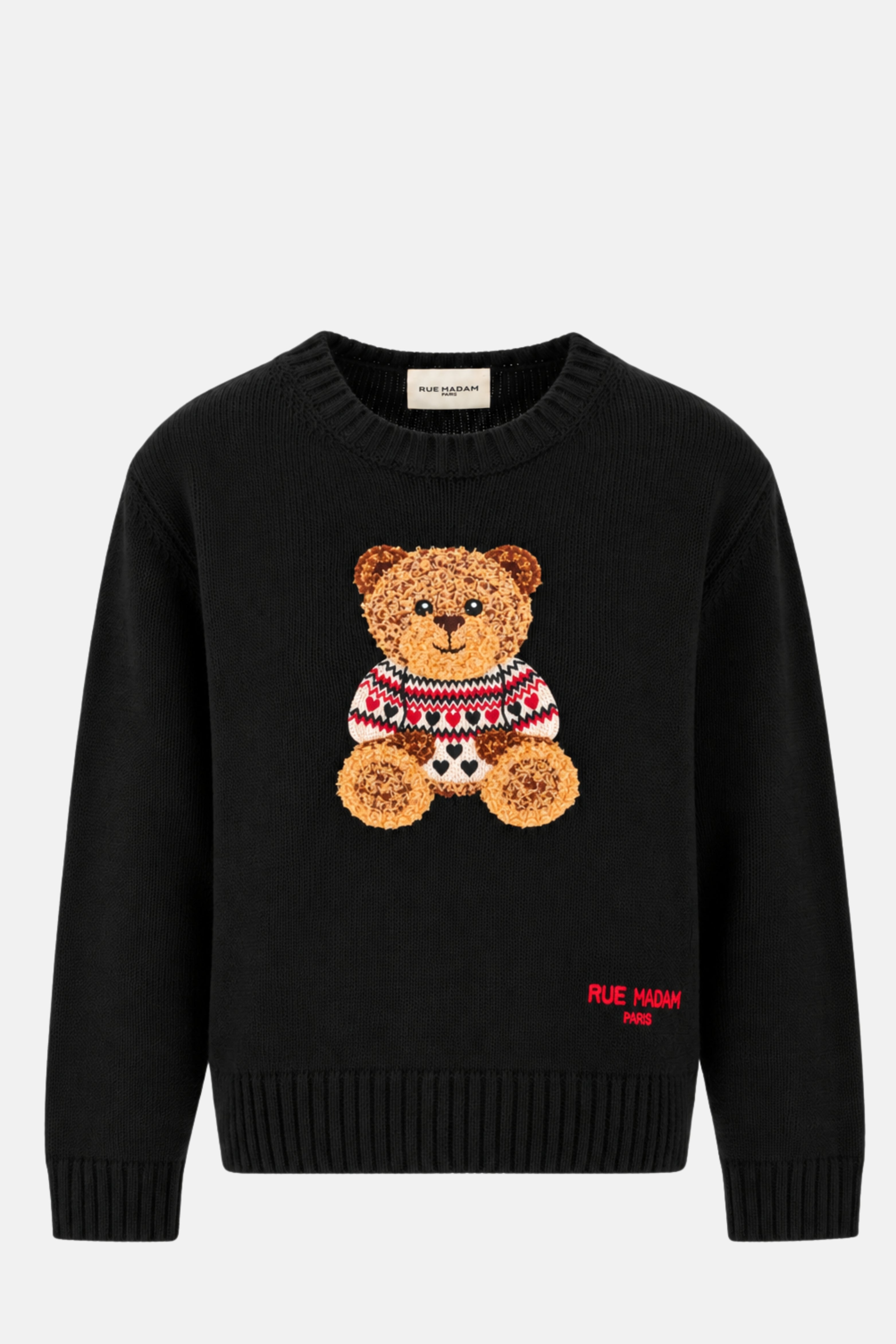 Rue Madam Marvin Love 1612 maglione black lana