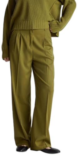 Benetton Pantaloni Donna Fresco Lana Taglia 42 Regular Fit