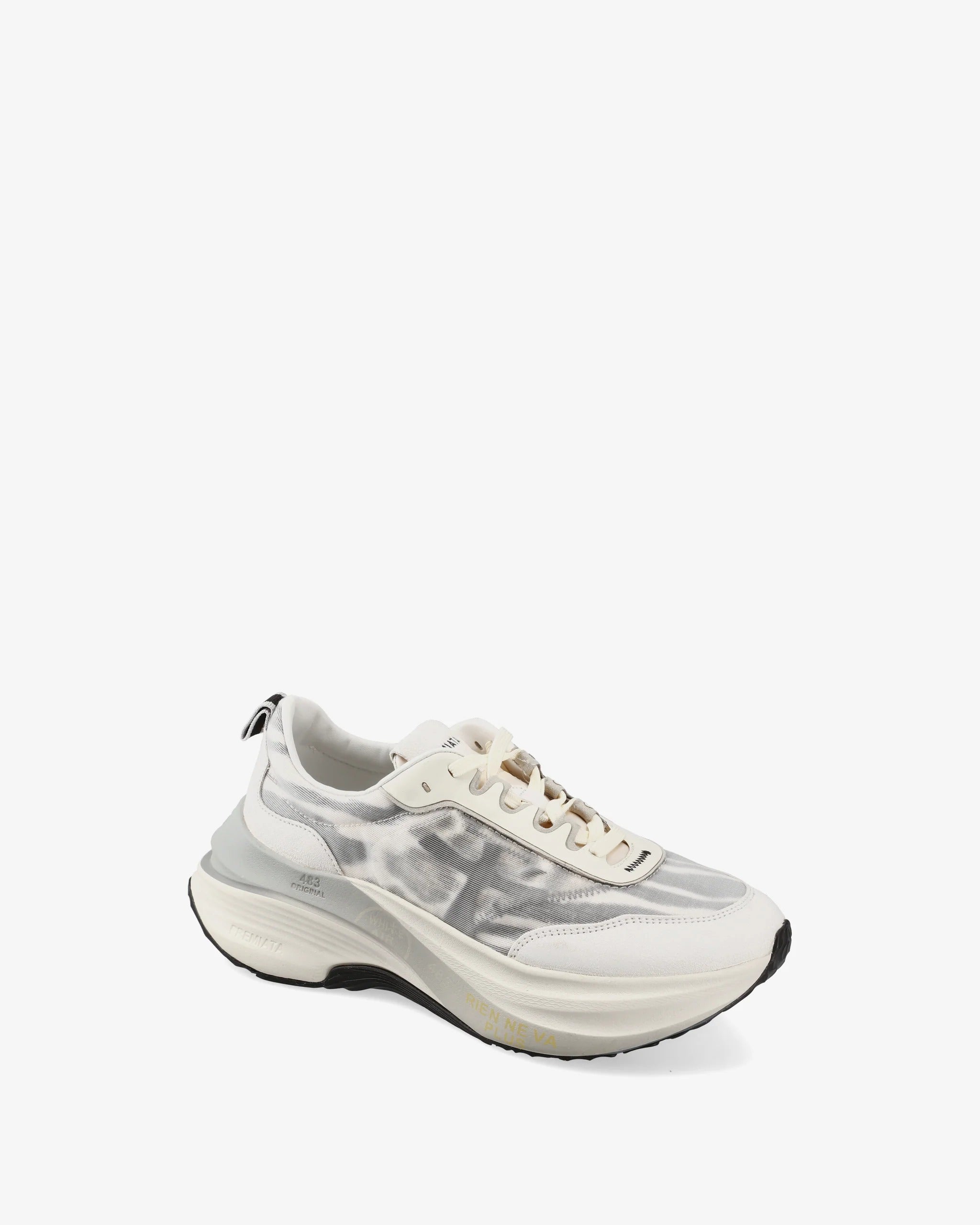 Premiata Hill 7507 Sneakers Donna Bianco Grigio Suede