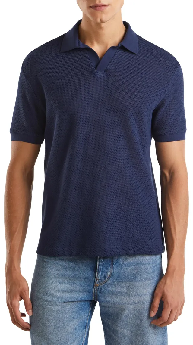 Benetton Polo 3giru301p uomo cotone relaxed taglia XS
