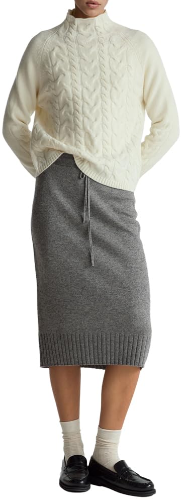 Benetton Maglieria 10K1D204G Maglione Lupetto Donna Bianco