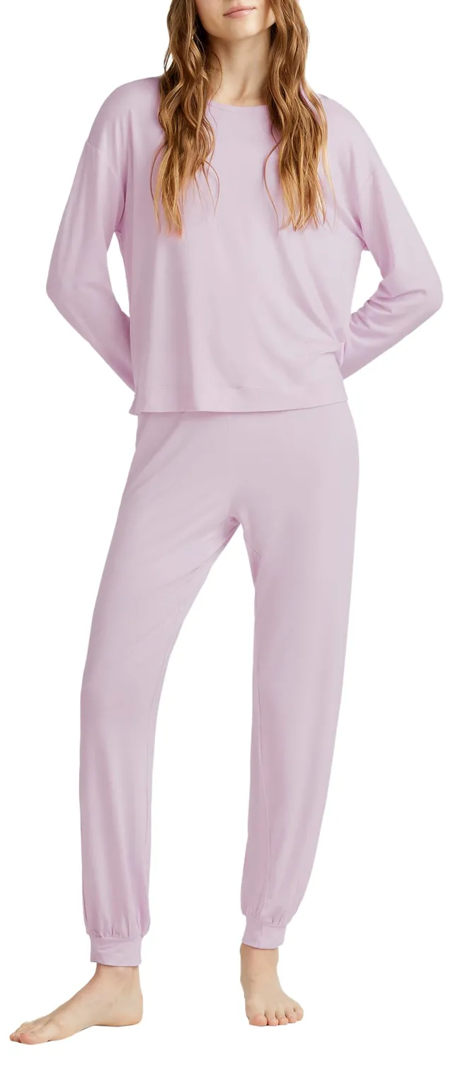 Benetton 36mx3m07b Maglia Pigiama Donna Rosa Modal S