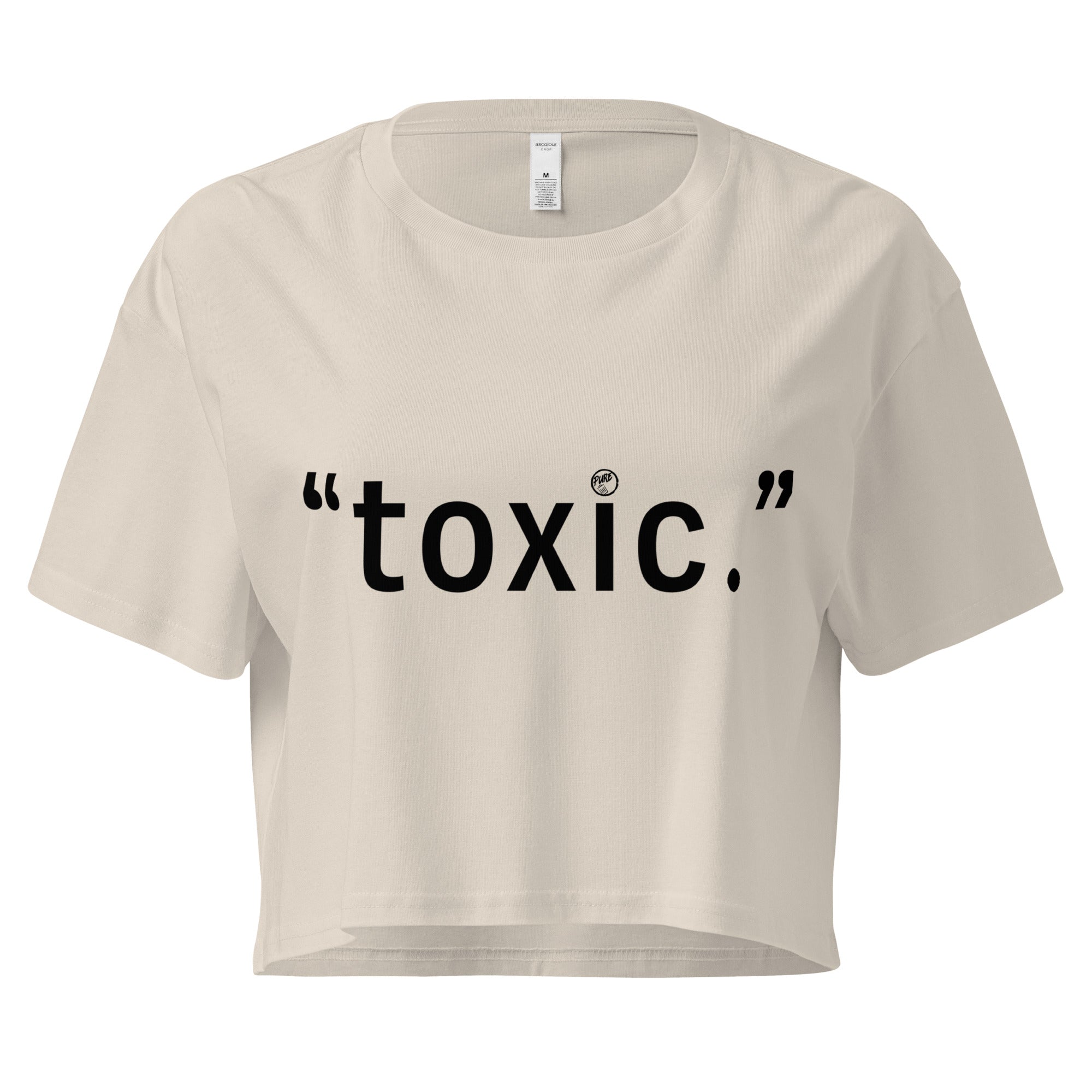Pure Trash Womens T-Shirts toxic. crop top donna cotone nero