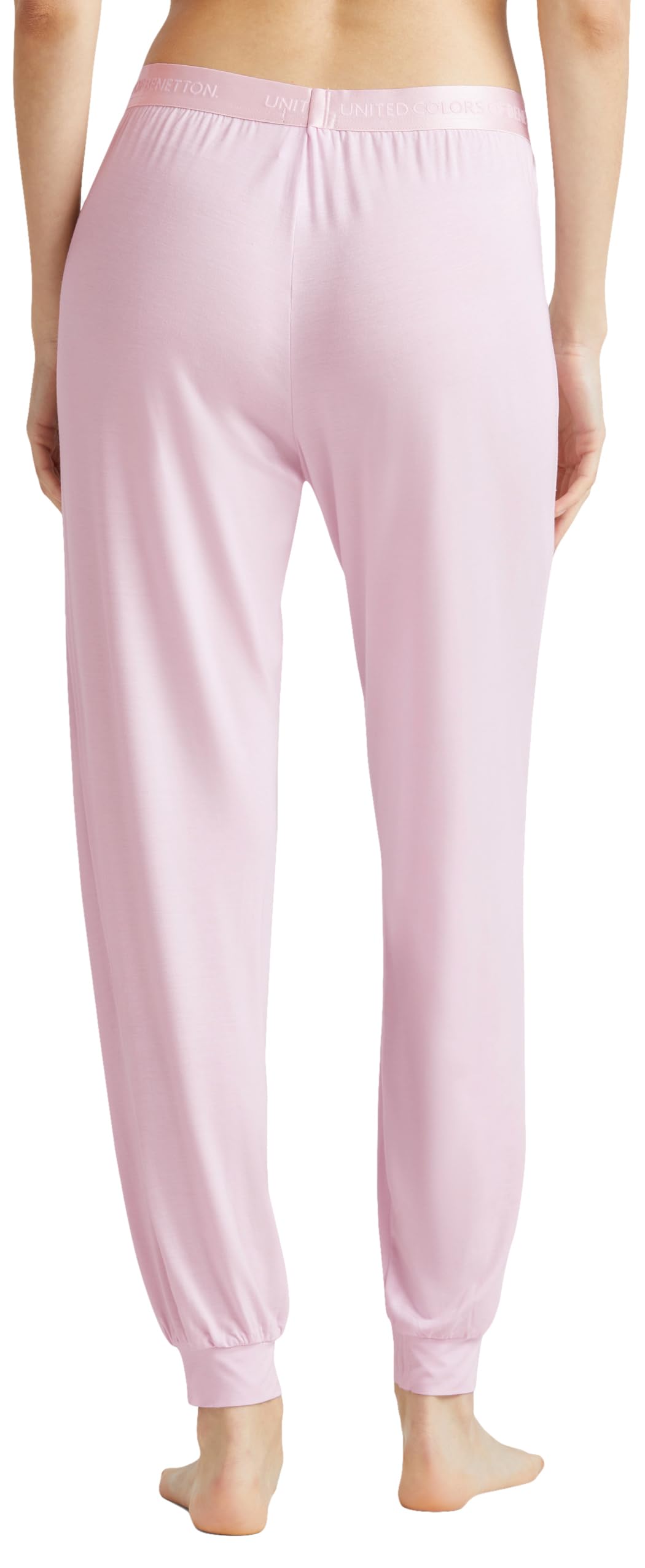 Benetton Pantalone 36mx3f047 Pigiama Donna S Rosa Modal