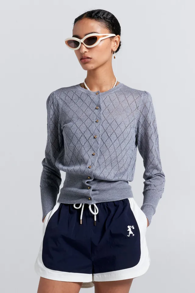 Karen Walker Dash Runaway Shorts blu navy/off-white