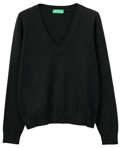 Benetton Maglieria Maglia Scollo V M/L maglione scollo a V tinta unita