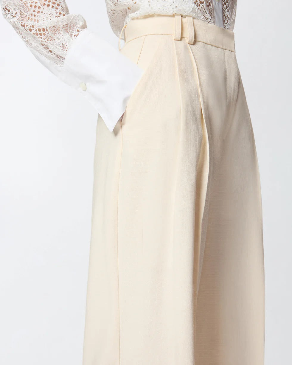 Pinko Brescello 106918 A2W6 pantalone donna bianco crema