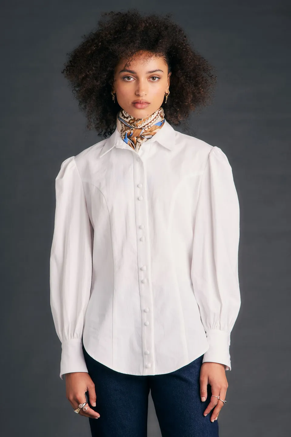 Karen Walker Premier Shirt camicia White cotone organico