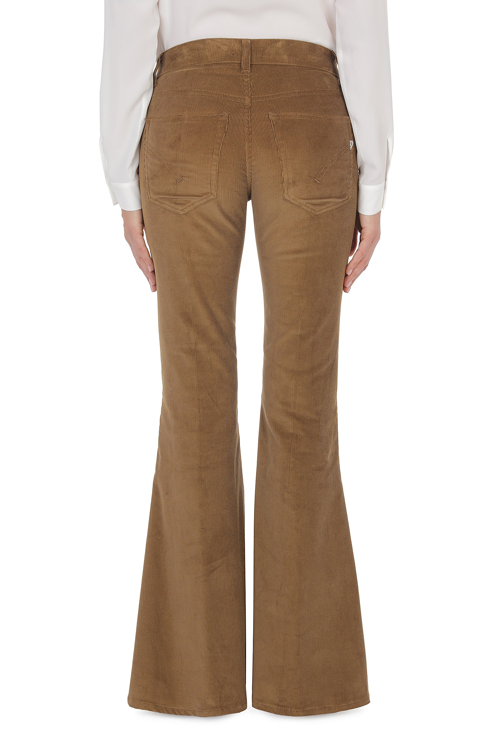 Dondup Karen DP858 pantalone donna cammello skinny velluto