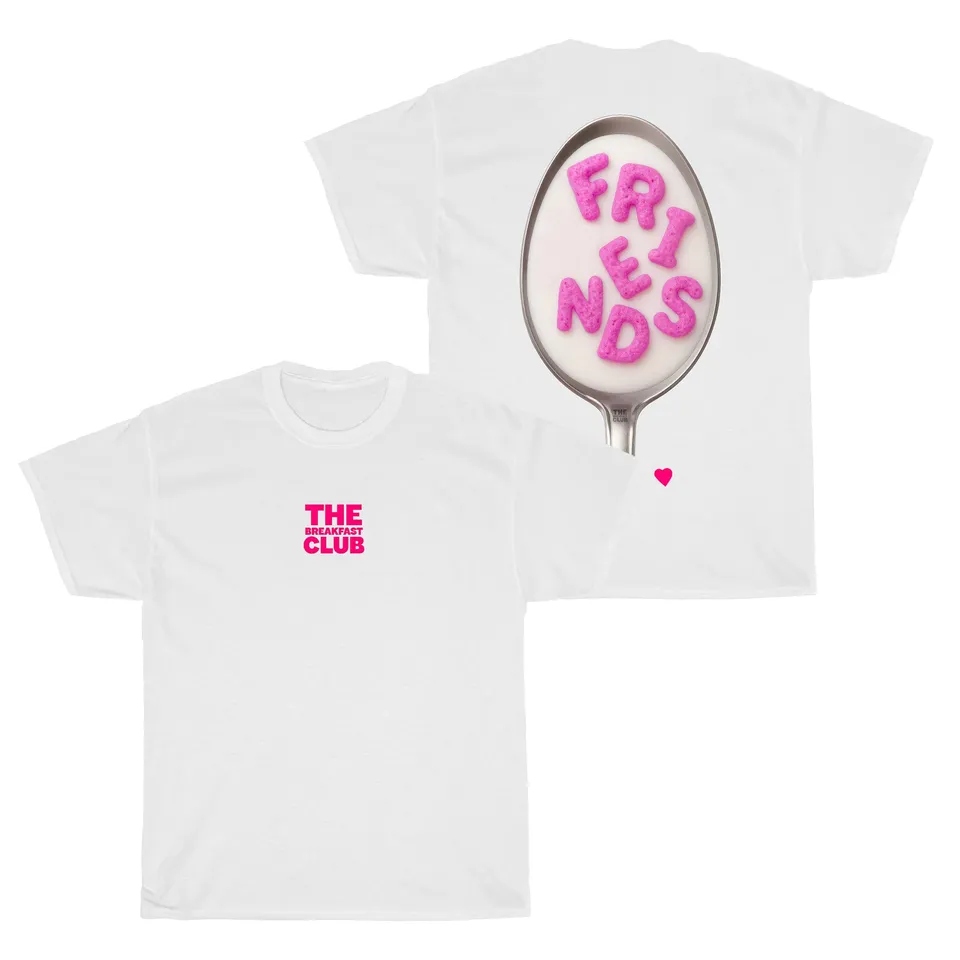 The Breakfast Club Friends Tee Pink maglietta bianca cotone