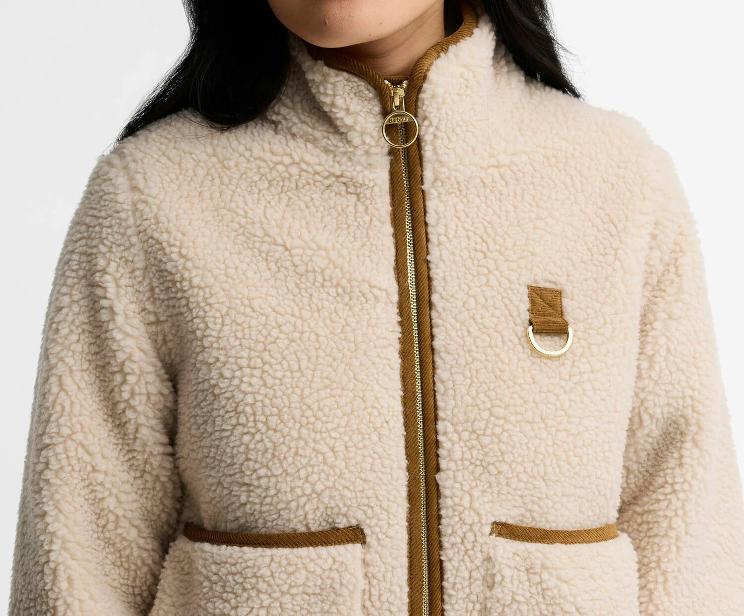 Barbour Eleonora LCA0427 giacca ecru pile teddy donna